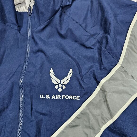 US Air Force ADULT SZ XS SHORT Jacket Blue Mesh Lined Zip Windbreaker Duro 2013 - Picture 5 of 14